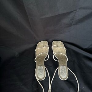 SCHUTZ Beige Strappy Sandals